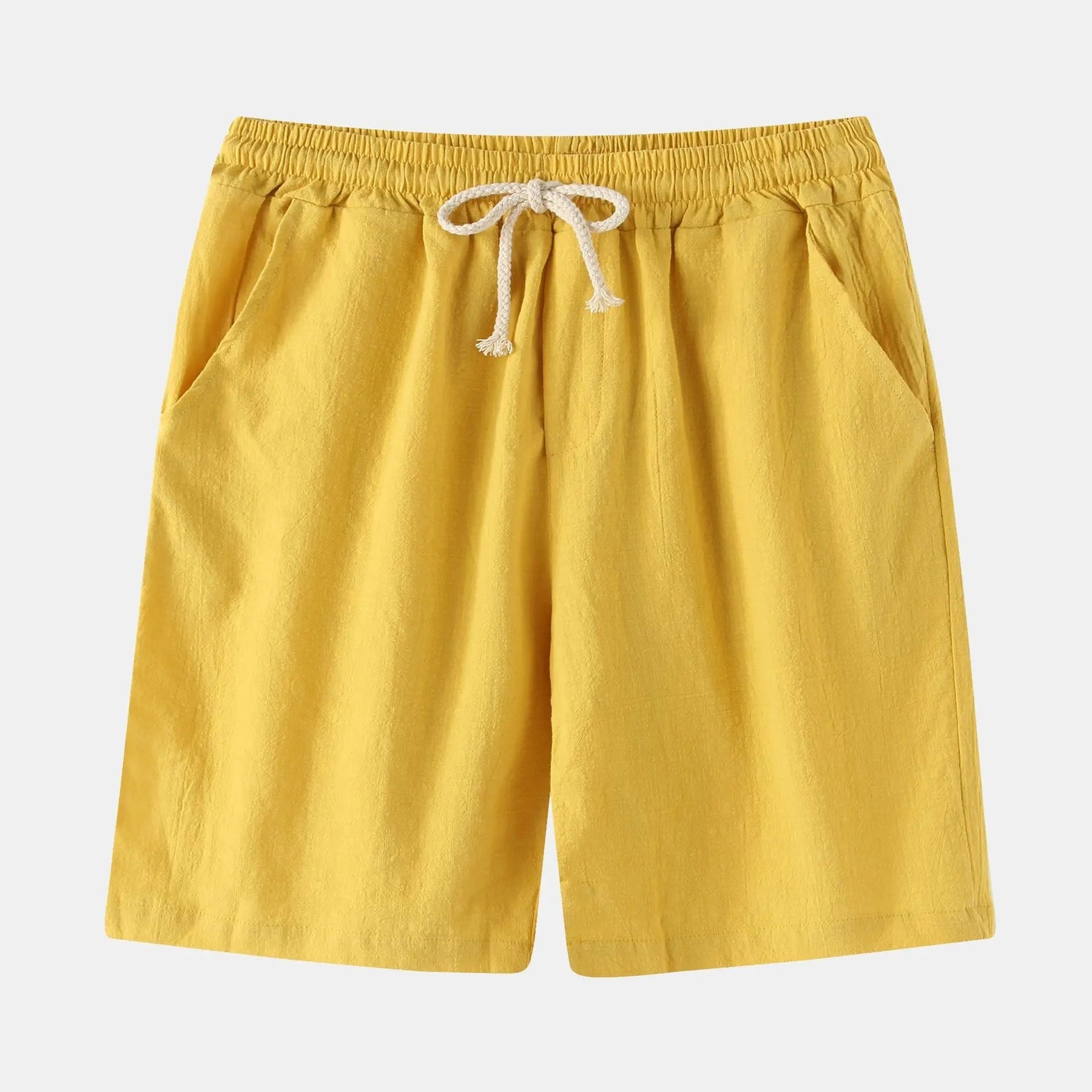 Bermuda de Linho Masculina Romenzi RZ501 feita em linho de alta qualidade, leve e respirável, com caimento clássico e elegante para estilo sofisticado.
