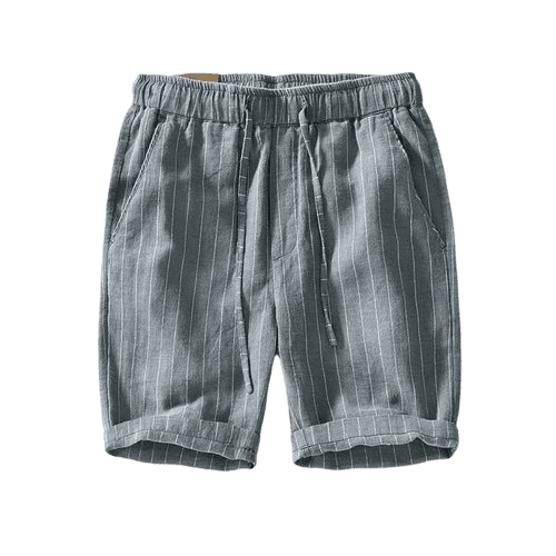 Bermuda Linho Masculina Romenzi Firenze RZ496: elegância clássica e design casual, ideal para climas quentes. Conforto e leveza com tecido natural.