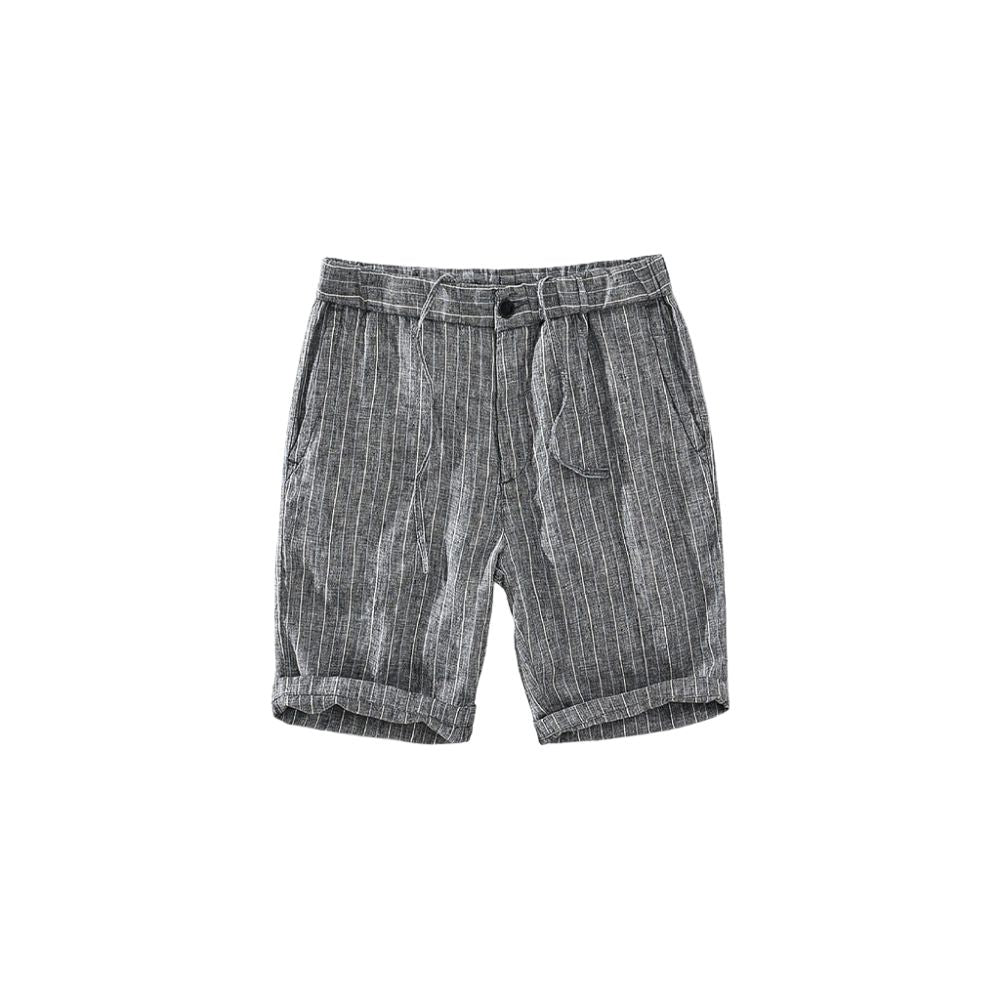 Bermuda Linho Masculina Romenzi: conforto e sofisticação para fins de semana à beira-mar. Ideal com camisas neutras para eventos diurnos e almoços ao ar livre.