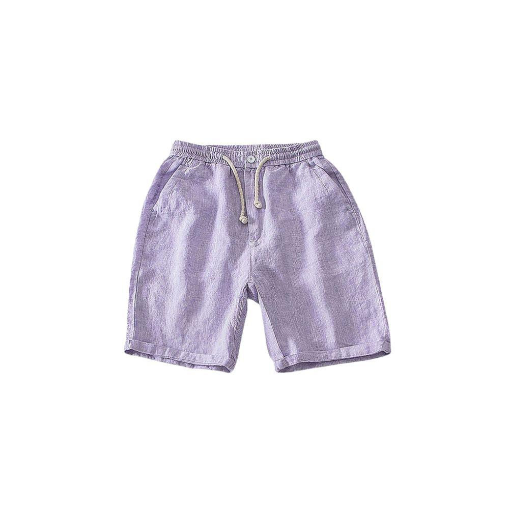 Bermuda Linho Masculina Romenzi Phuket RZ499 feita em tecido leve e arejado, ideal para dias ensolarados, com caimento sofisticado e elegante.