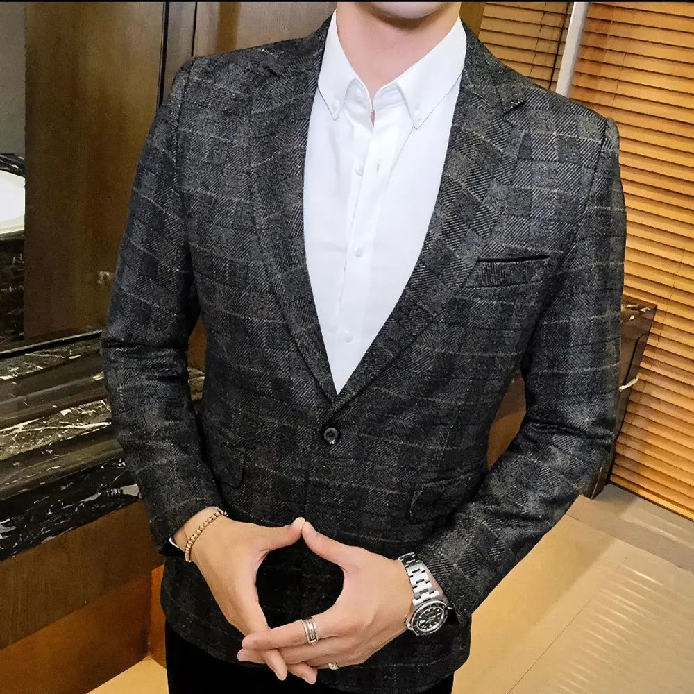 Blazer Masculino Dapper Romenzi RZ063 com tecido respirável, em alfaiataria precisa, perfeito para todas as ocasiões.