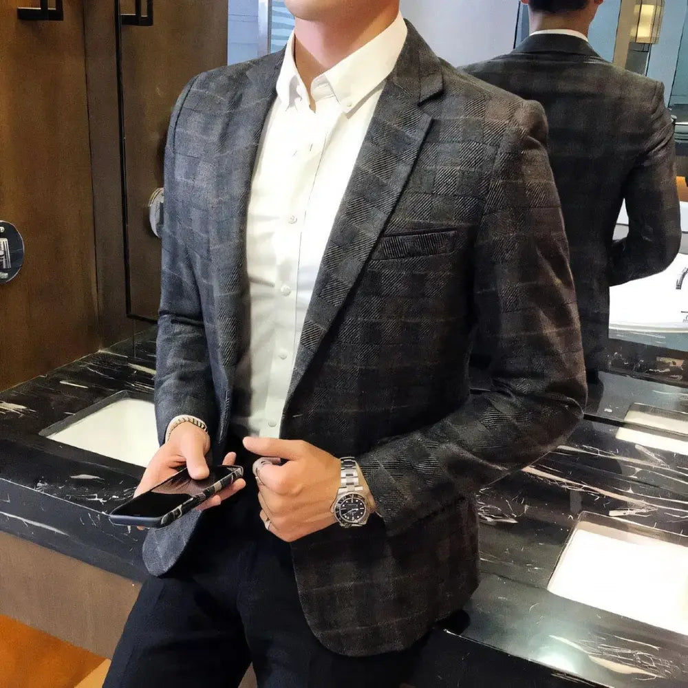 Blazer Masculino Dapper Romenzi RZ063 com tecido respirável, em alfaiataria precisa, perfeito para todas as ocasiões.