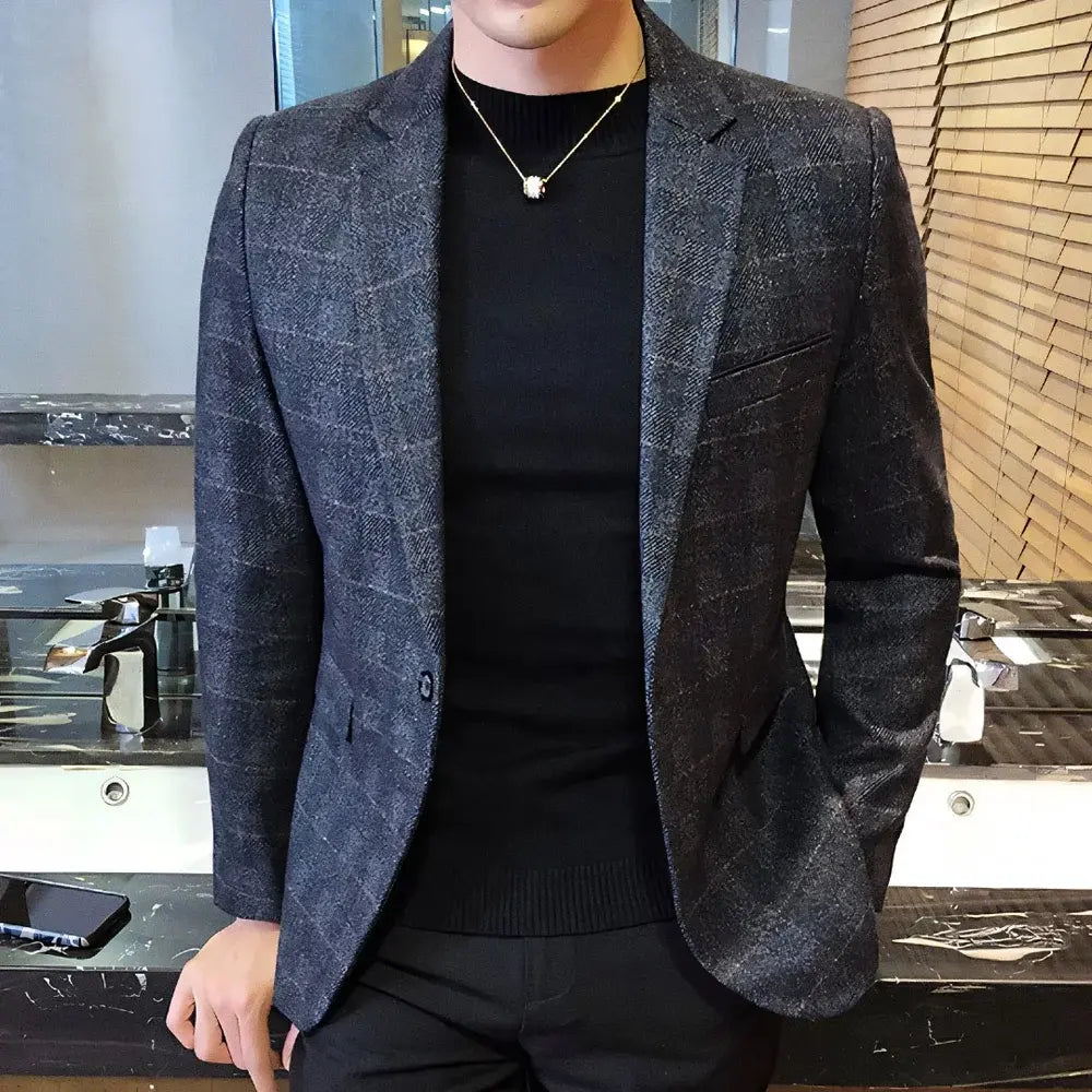 Blazer Masculino Dapper Romenzi RZ063 com tecido respirável, em alfaiataria precisa, perfeito para todas as ocasiões.