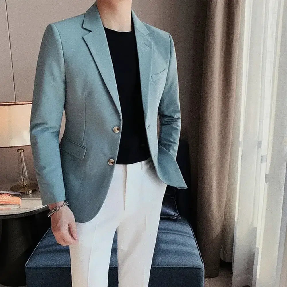 Blazer Masculino Esporte Fino Romenzi RZ058 em cinza escuro, moderno e elegante para ocasiões formais e casuais.