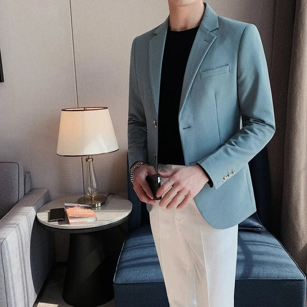 Blazer Masculino Esporte Fino Romenzi RZ058 em cinza escuro, moderno e elegante para ocasiões formais e casuais.