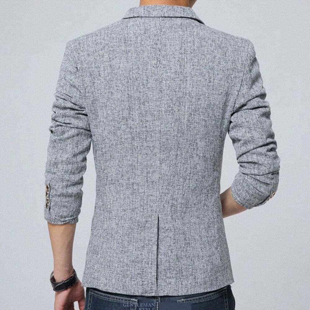 Blazer Masculino Madson Romenzi RZ057, design versátil e sofisticado. Ideal para ambientes formais e sociais, garantindo uma apresentação impecável.