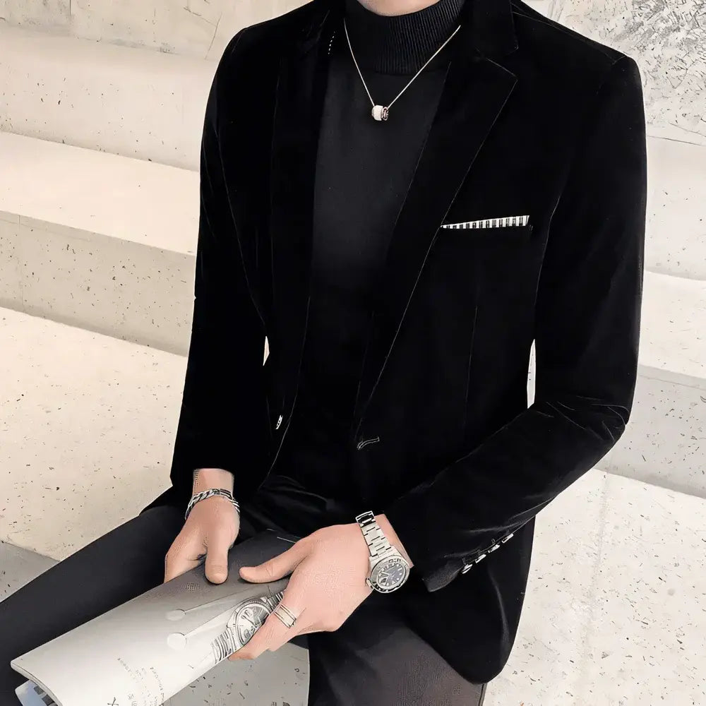 Blazer Masculino Romenzi Elegante RZ055 com tecnologia térmica e design elegante. Ideal para eventos especiais, sociais e casuais.