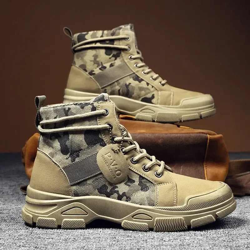 Bota Masculina Camuflada Speed Romenzi RZ286 feita em couro legítimo com solado antiderrapante e visual camuflado. Ideal para uso casual e formal.