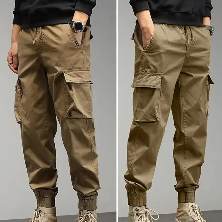 Calça Casual Masculina Romenzi Street RZ259 com design slim, costuras reforçadas e bolsos versáteis. Perfeita para estilo moderno e conforto diário.