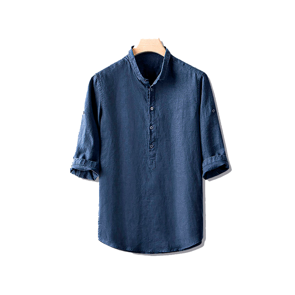 Camisa de Linho Romenzi Abravanel RZ568 confeccionada em linho de alta qualidade, com caimento impecável e design clássico que une estilo e sofisticação.