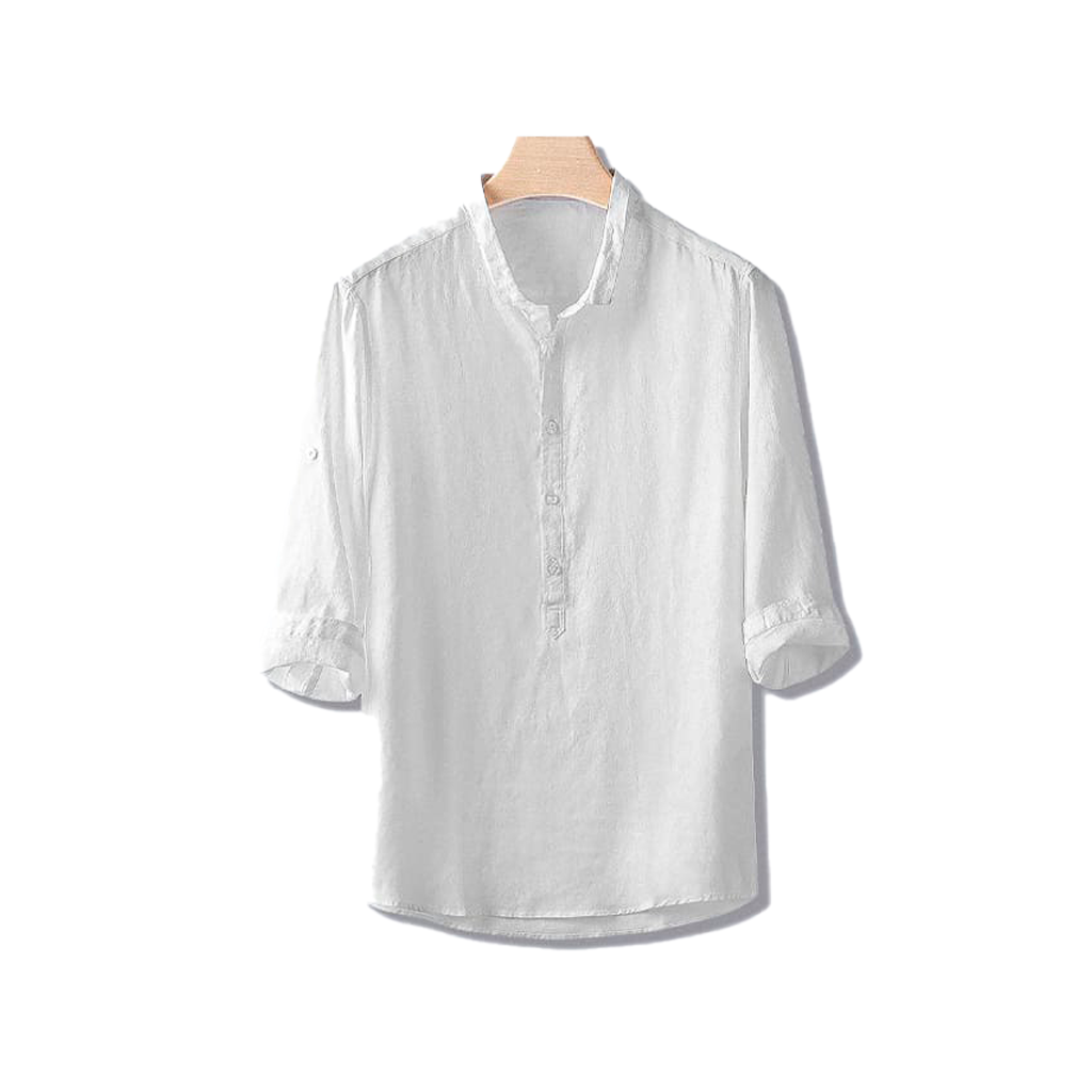 Camisa de Linho Romenzi Abravanel RZ568 confeccionada em linho de alta qualidade, com caimento impecável e design clássico que une estilo e sofisticação.