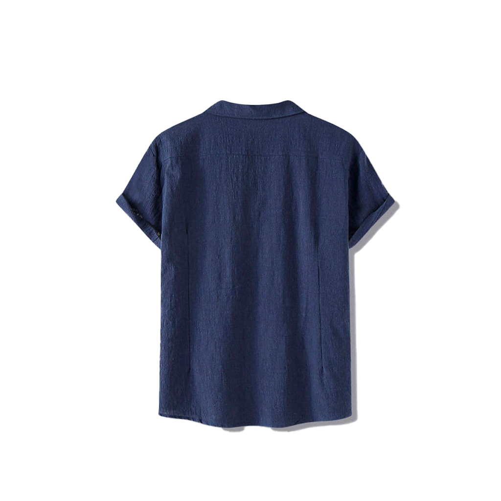 Camisa de Linho Romenzi Portofino RZ569 feita em linho premium, com caimento impecável e design elegante que combina frescor, conforto e estilo casual.