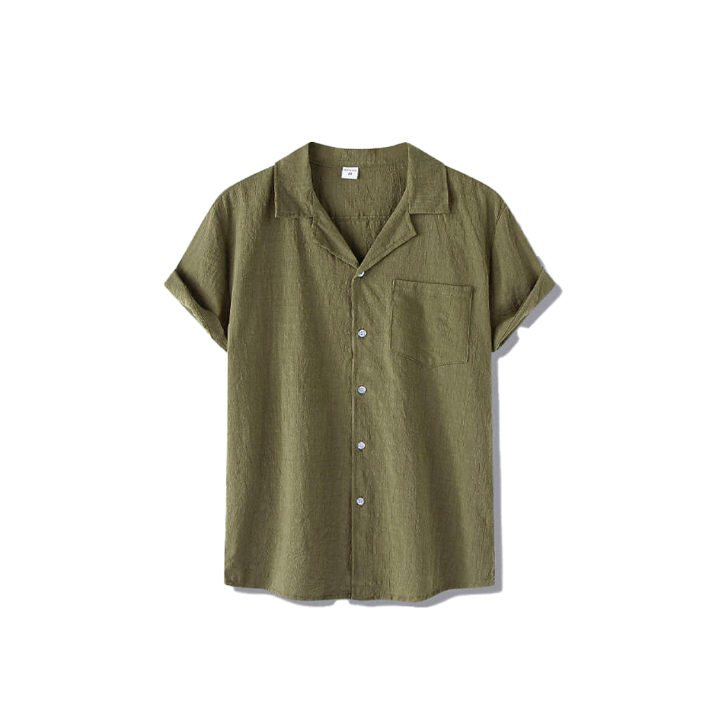 Camisa de Linho Romenzi Portofino RZ569 feita em linho premium, com caimento impecável e design elegante que combina frescor, conforto e estilo casual.