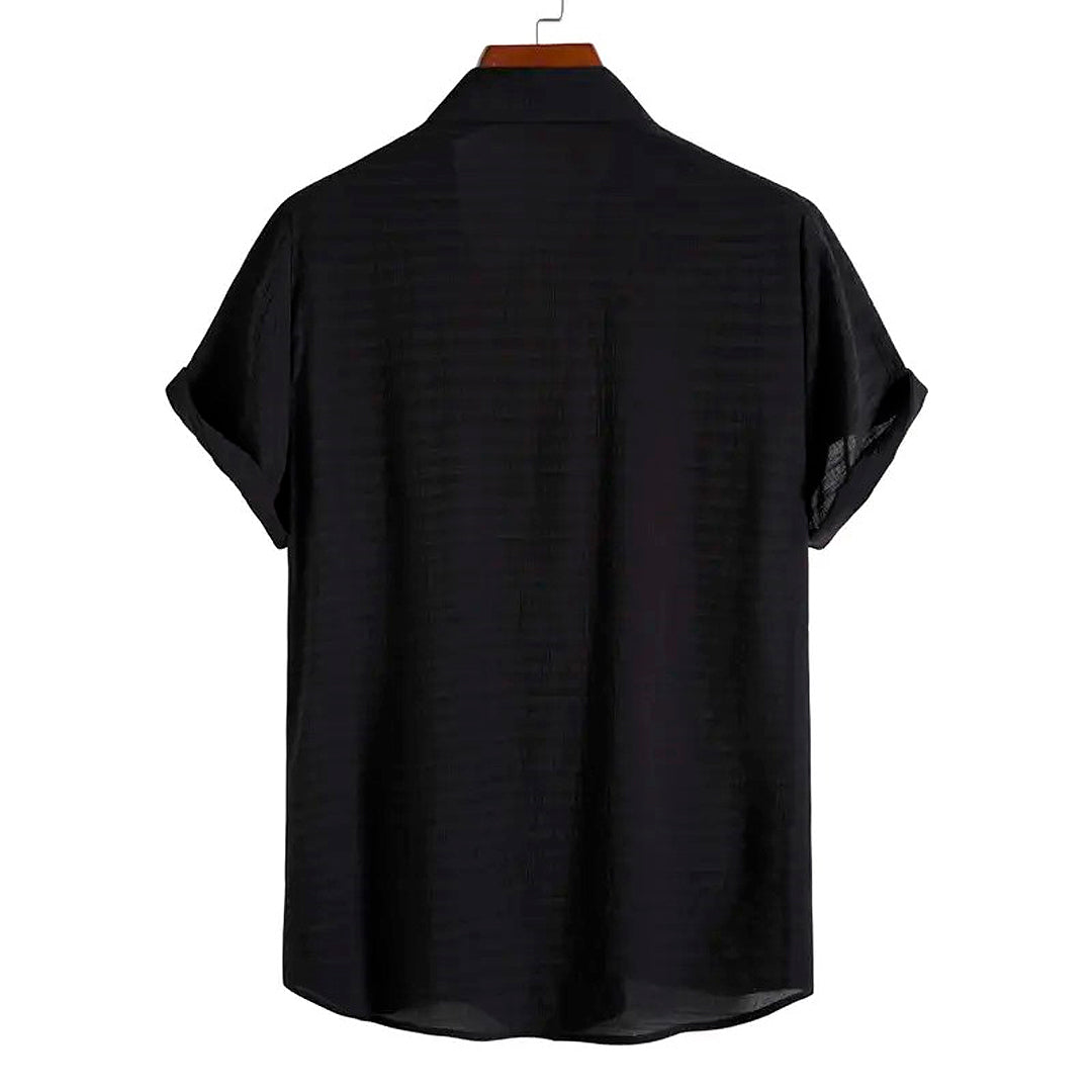 Camisa Manga Curta Básica Romenzi Modern RZ571 feita em tecido de alta qualidade, com design clean e caimento impecável que une conforto e sofisticação.