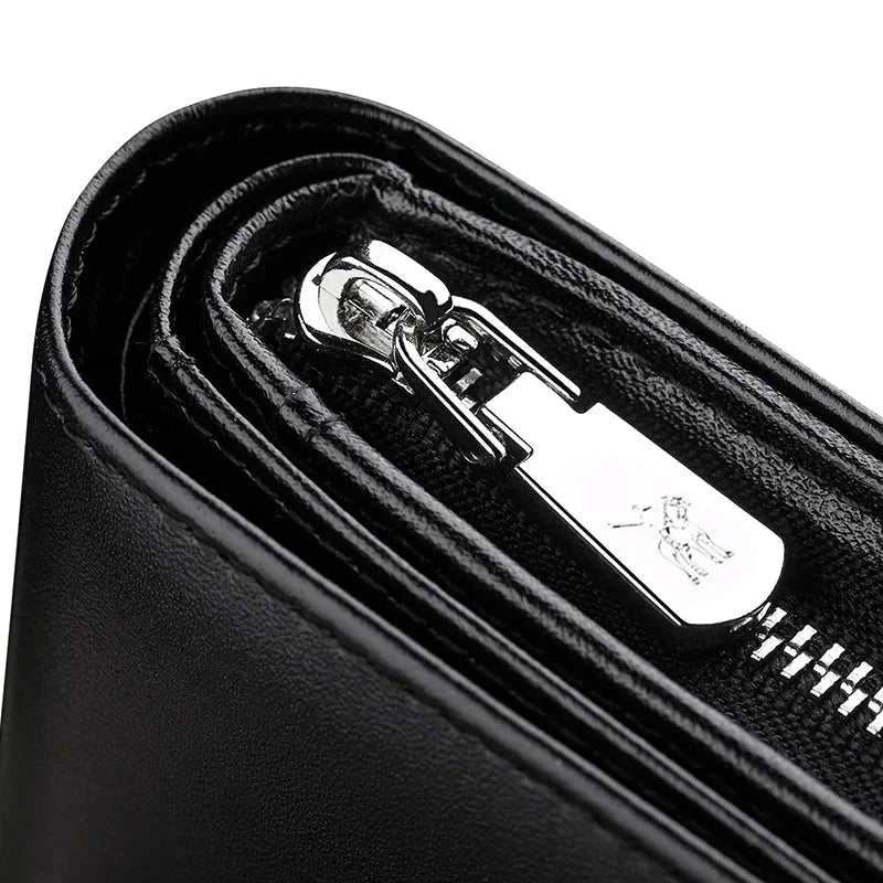 Carteira Masculina Couro Neil Romenzi RZ490 em couro PU, design compacto, sofisticado e ideal para o homem moderno que valoriza praticidade.