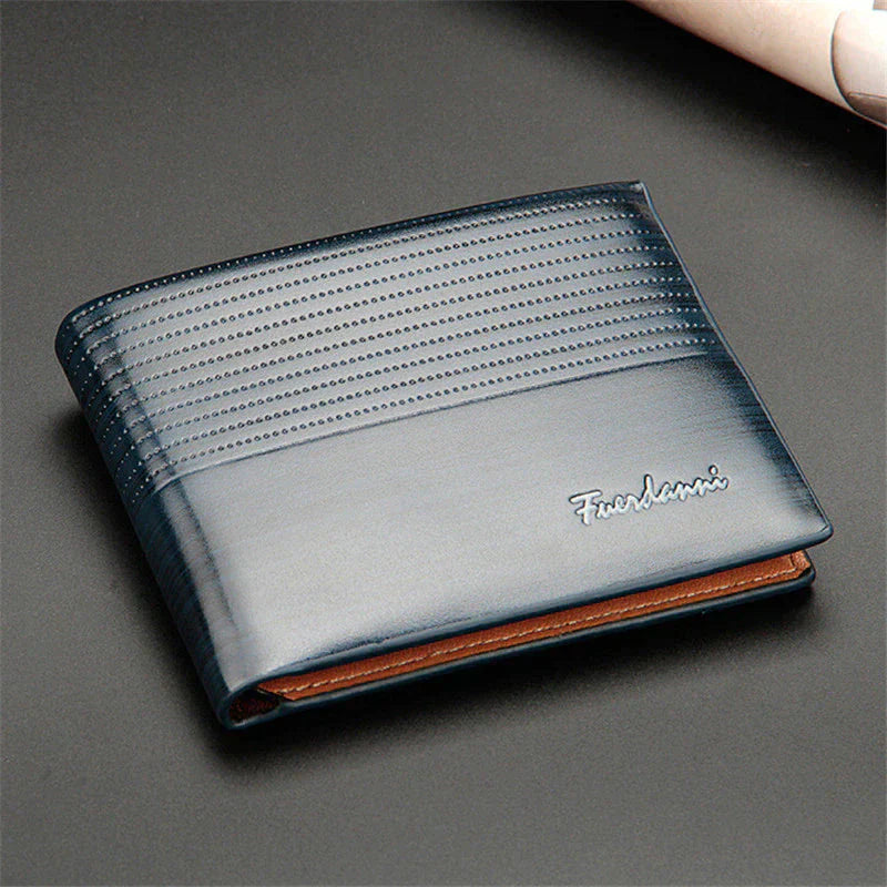 Carteira Masculina de Couro Denner Romenzi RZ485 feita em PU, elegante e funcional, ideal para cartões, documentos, CNH e dinheiro no dia a dia.