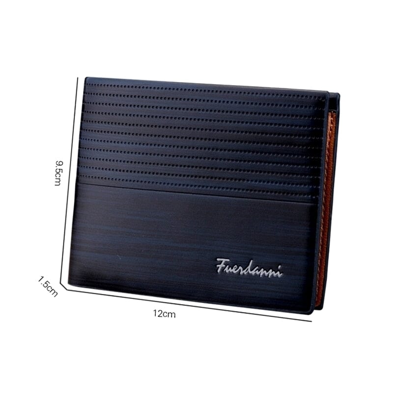 Carteira Masculina de Couro Denner Romenzi RZ485 feita em PU, elegante e funcional, ideal para cartões, documentos, CNH e dinheiro no dia a dia.