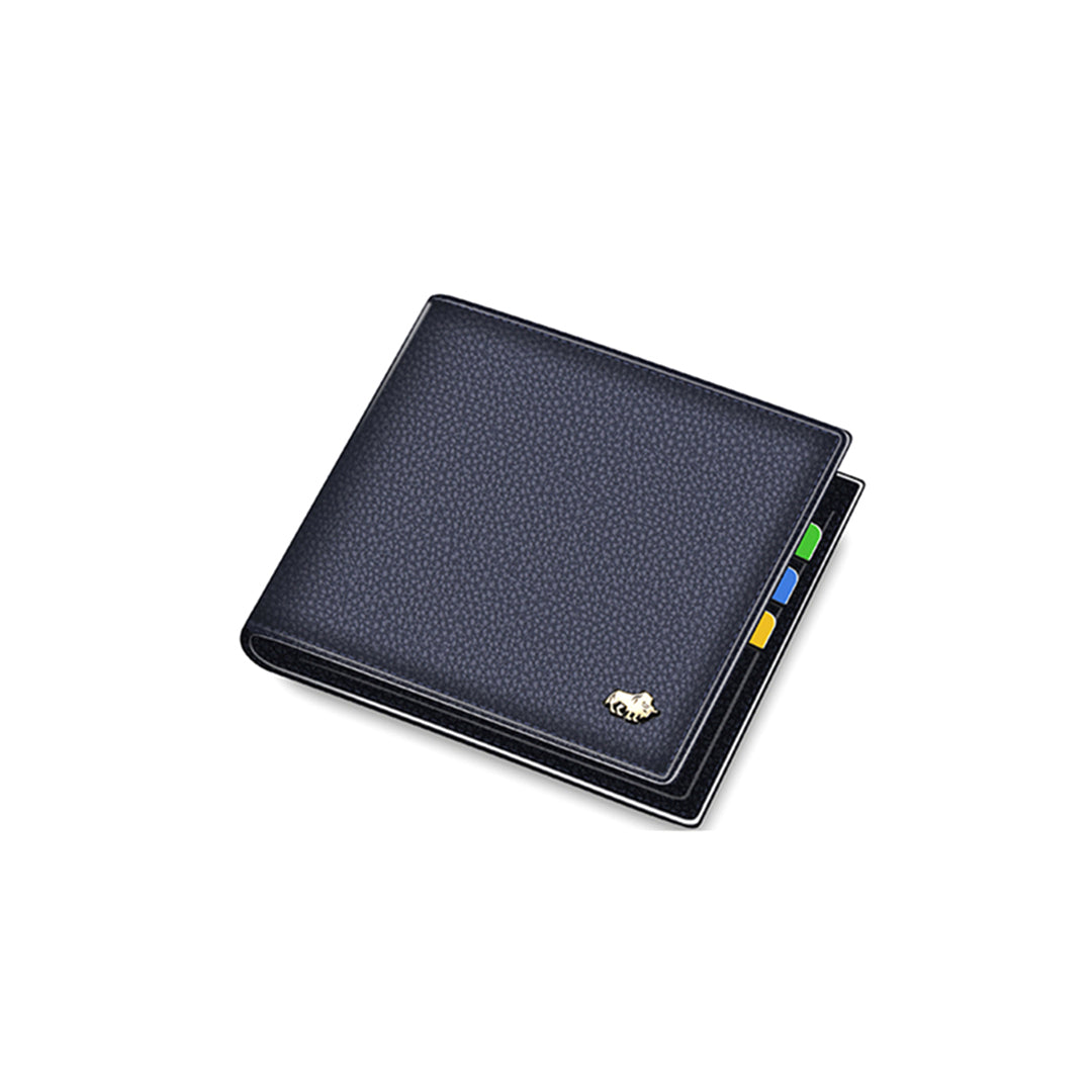 Carteira Masculina de Couro Romenzi RZ487 com acabamento premium, RFID, couro legítimo e compartimentos para cartões, CNH e documentos.