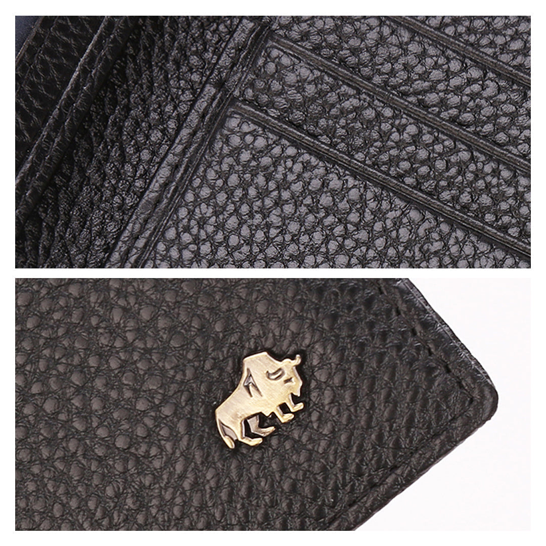 Carteira Masculina de Couro Romenzi RZ487 com acabamento premium, RFID, couro legítimo e compartimentos para cartões, CNH e documentos.