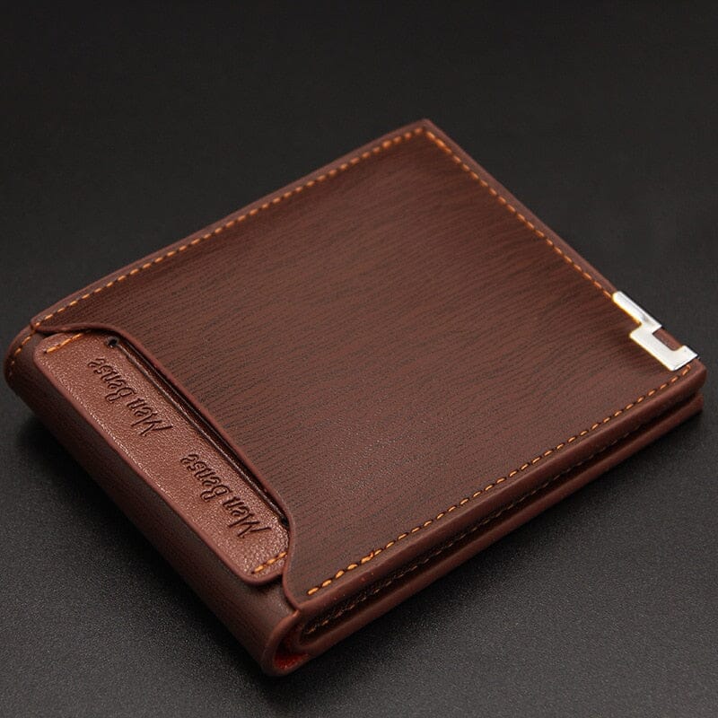 Carteira Masculina de Couro PU Wyatt Romenzi RZ480 – Design elegante, compacta, ideal para organizar documentos, cartões e CNH com estilo.
