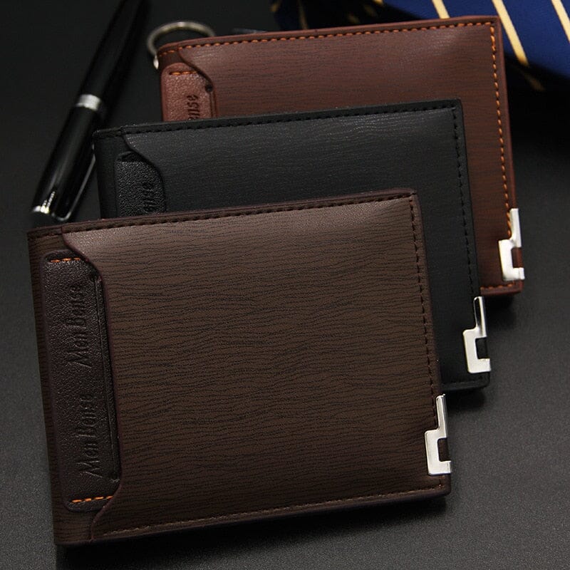 Carteira Masculina de Couro PU Wyatt Romenzi RZ480 – Design elegante, compacta, ideal para organizar documentos, cartões e CNH com estilo.