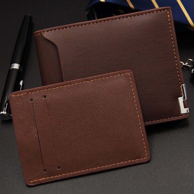 Carteira Masculina de Couro PU Wyatt Romenzi RZ480 – Design elegante, compacta, ideal para organizar documentos, cartões e CNH com estilo.