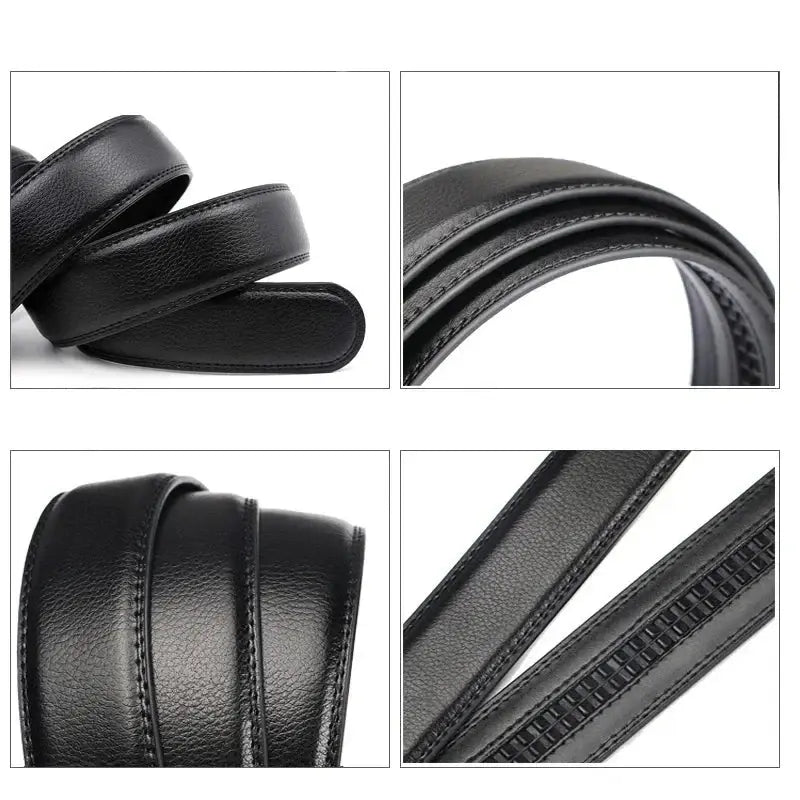 Cinto Masculino de Couro Luxury Romenzi RZ338 nas cor preto com acabamento refinado e design elegante para looks sociais e casuais.