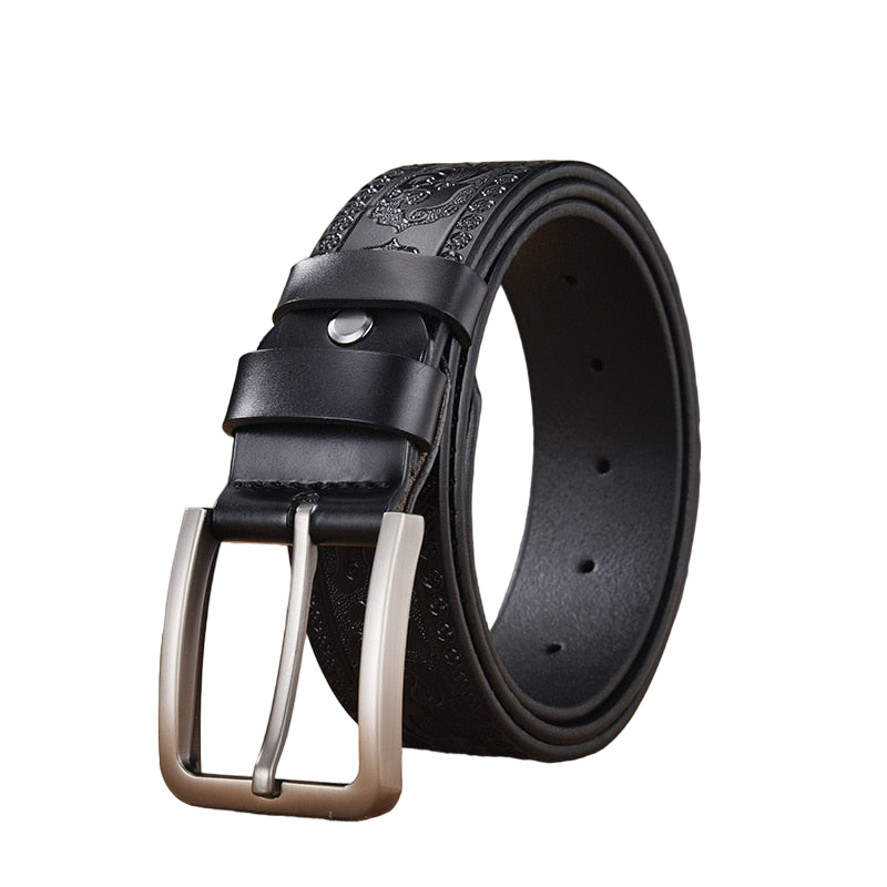 Cinto Masculino Couro Romenzi Orion RZ465 com visual elegante, couro legítimo e toque clássico para compor produções sociais e casuais com sofisticação.