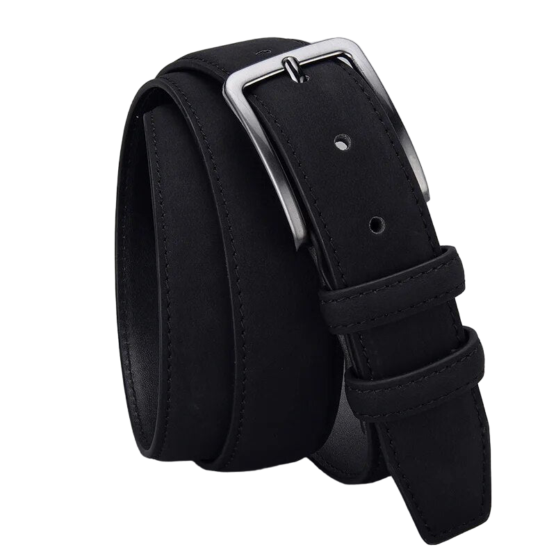 Cinto Masculino de Couro Romenzi Vigor RZ461 feito à mão em couro legítimo, estilo retrô, ideal para looks clássicos com toque refinado.