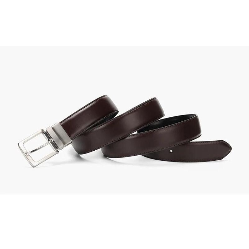 Cinto Social Masculino Couro Romenzi Noir RZ463 com acabamento premium e estilo clássico para looks sofisticados e duradouros.