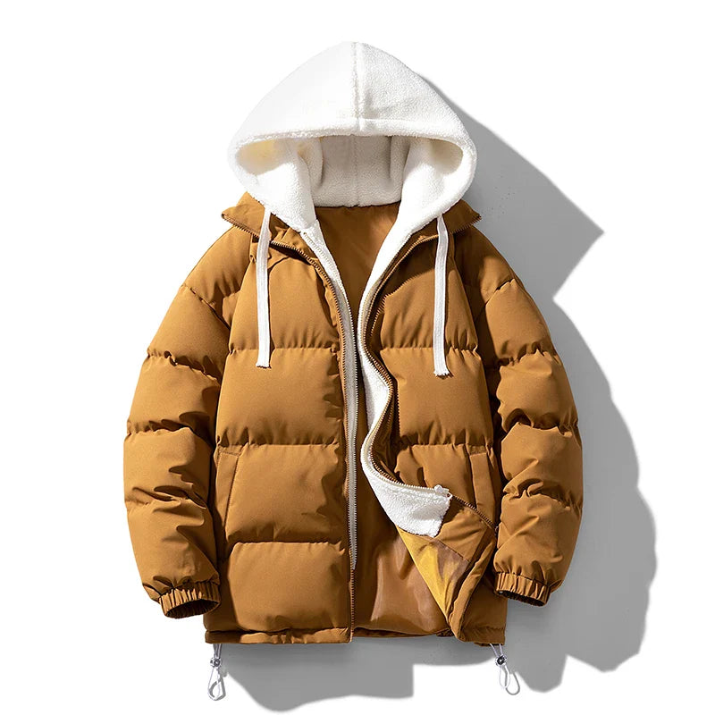 Jaqueta Bobojaco Masculina Romenzi Exclusive RZ229 com capuz forrado em lã, design sofisticado e materiais de alta qualidade.