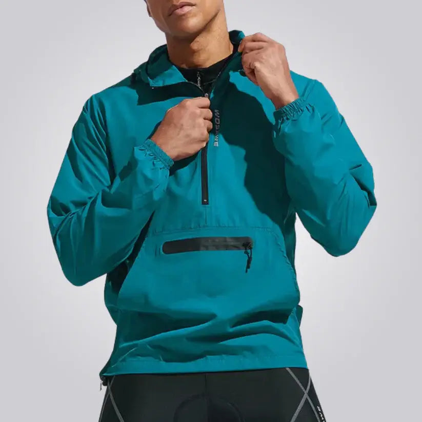Jaqueta Corta Vento Masculina Aero Romenzi RZ236, impermeável e refletiva, design moderno e proteção climática.