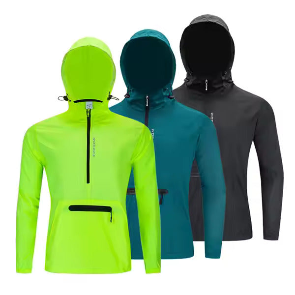 Jaqueta Corta Vento Masculina Aero Romenzi RZ236, impermeável e refletiva, design moderno e proteção climática.