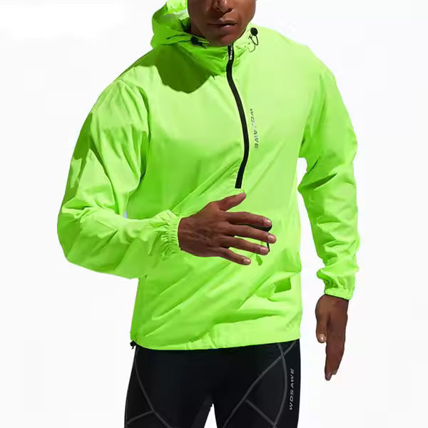 Jaqueta Corta Vento Masculina Aero Romenzi RZ236, impermeável e refletiva, design moderno e proteção climática.