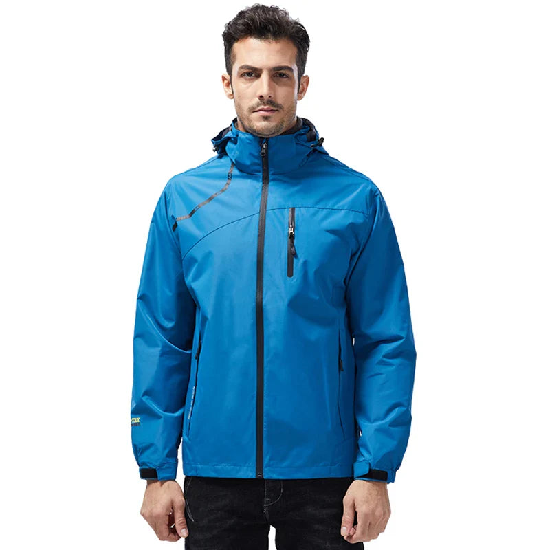 Jaqueta Corta Vento Masculina Romenzi Pulse RZ231 em cinza claro, design moderno e proteção contra chuva e vento.