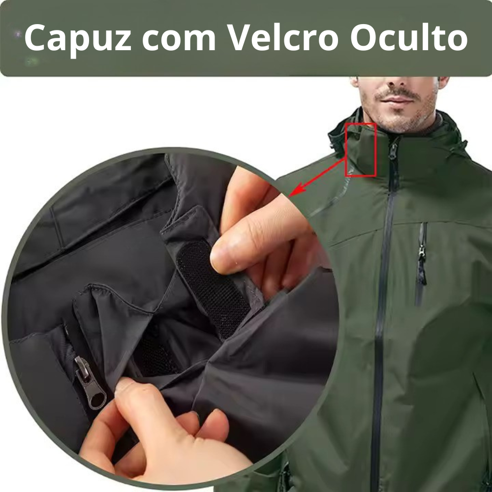 Jaqueta Corta Vento Masculina Romenzi Pulse RZ231 em cinza claro, design moderno e proteção contra chuva e vento.