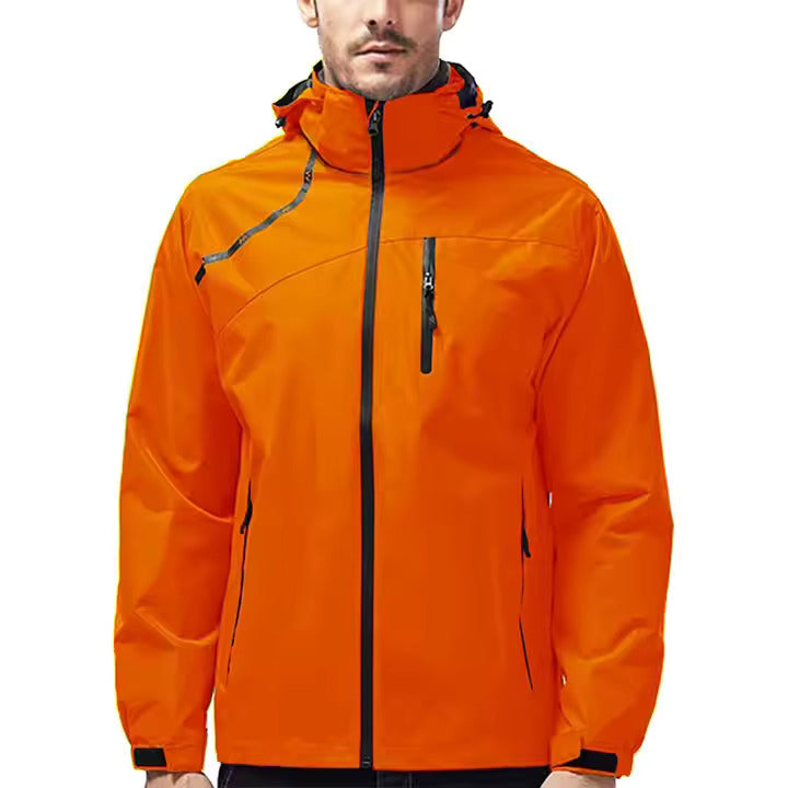 Jaqueta Corta Vento Masculina Romenzi Pulse RZ231 em cinza claro, design moderno e proteção contra chuva e vento.