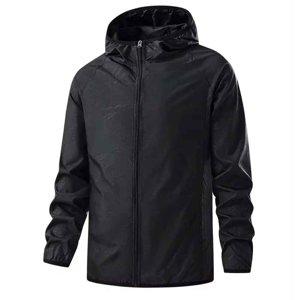 Jaqueta Corta Vento Masculina Romenzi Running RZ249 com design moderno, proteção UV, capuz ajustável e conforto em todas as condições climáticas.
