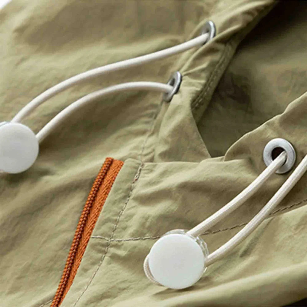 Jaqueta Corta Vento Masculina Romenzi RZ237, design funcional, proteção contra chuva e vento para atividades ao ar livre.