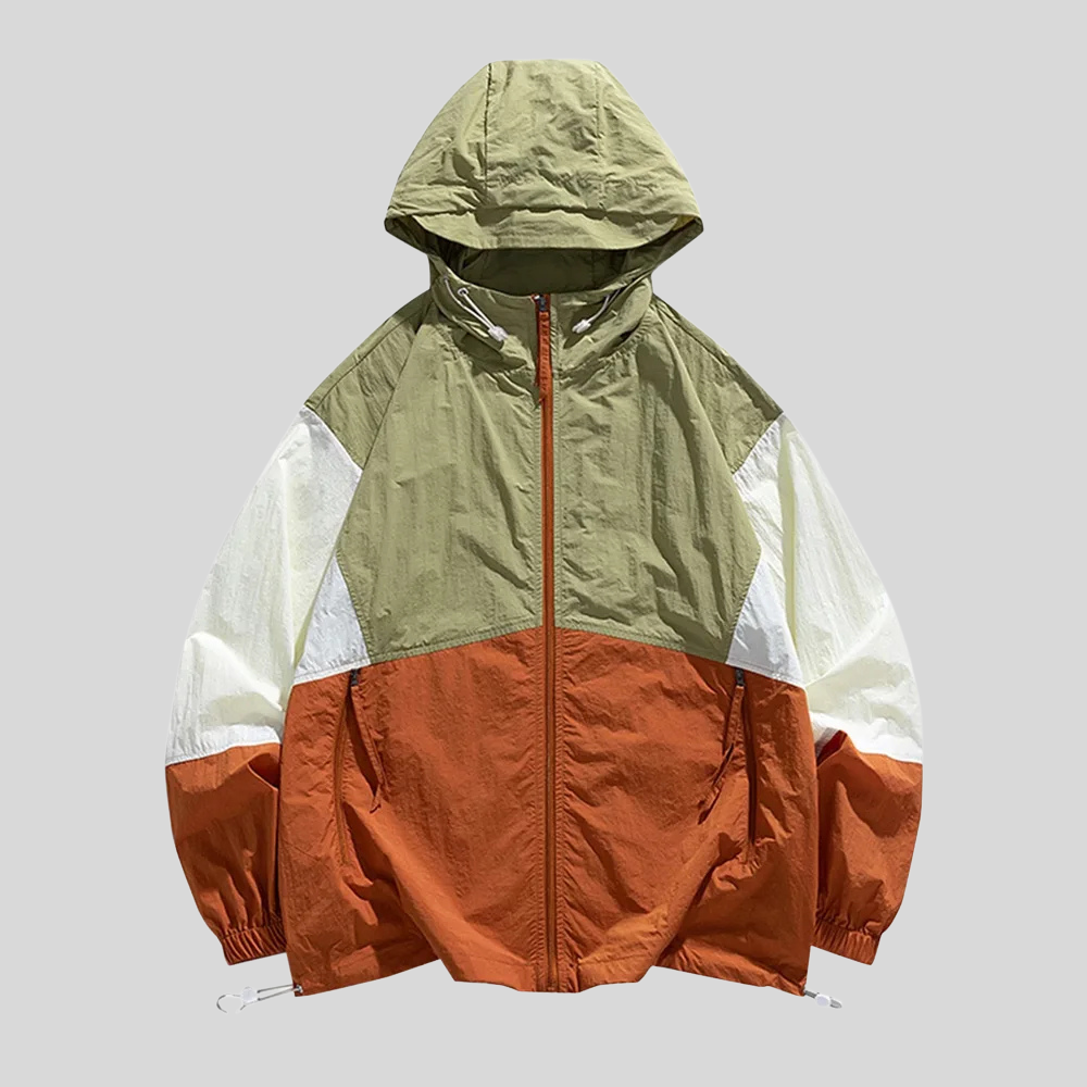 Jaqueta Corta Vento Masculina Romenzi RZ237, design funcional, proteção contra chuva e vento para atividades ao ar livre.