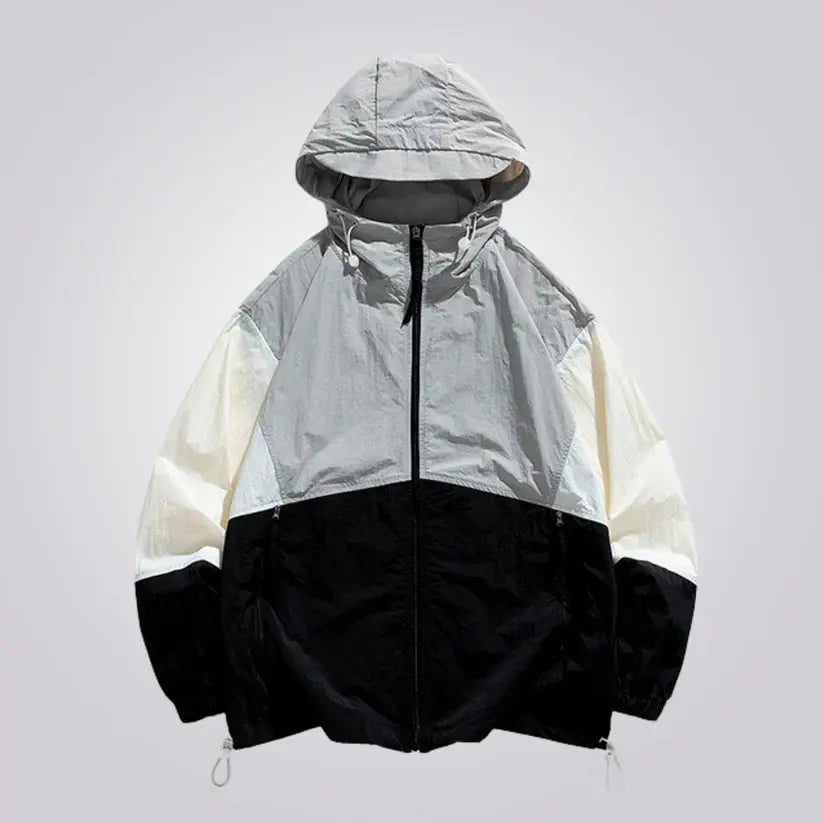 Jaqueta Corta Vento Masculina Romenzi RZ237, design funcional, proteção contra chuva e vento para atividades ao ar livre.