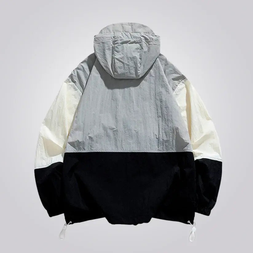 Jaqueta Corta Vento Masculina Romenzi RZ237, design funcional, proteção contra chuva e vento para atividades ao ar livre.