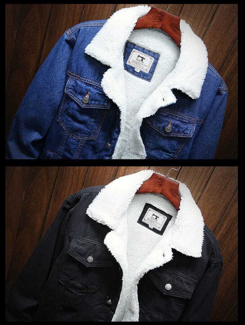 Jaqueta Jeans Masculina Forrada em Lã Romenzi RZ162 com forro em lã, estilo elegante e conforto para o inverno.