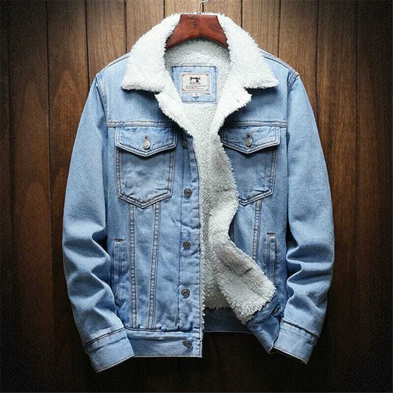 Jaqueta Jeans Masculina Forrada em Lã Romenzi RZ162 com forro em lã, estilo elegante e conforto para o inverno.