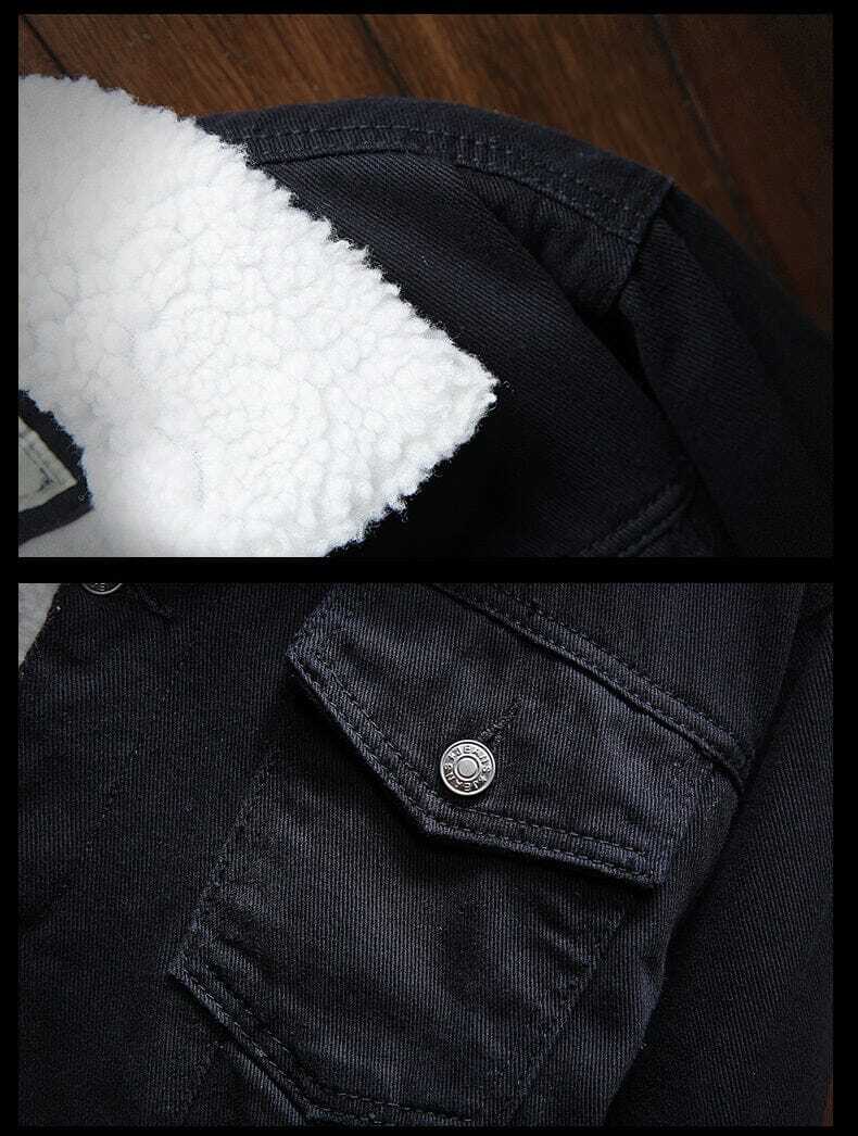 Jaqueta Jeans Masculina Forrada em Lã Romenzi RZ162 com forro em lã, estilo elegante e conforto para o inverno.