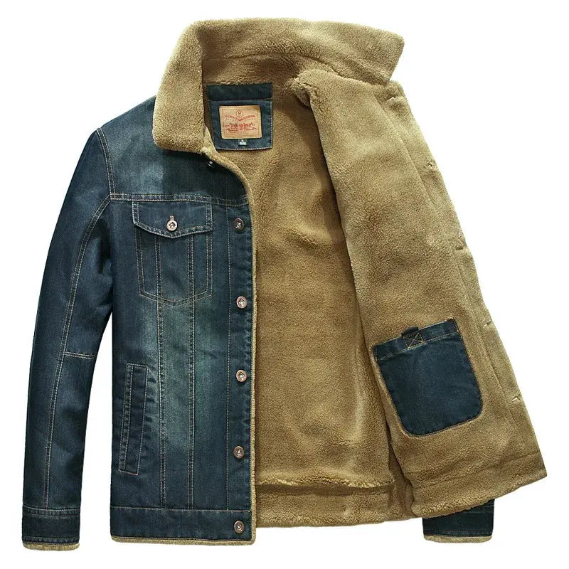 Jaqueta Jeans Masculina Romenzi Legend RZ234, design acolchoado, conforto e estilo para homens modernos.