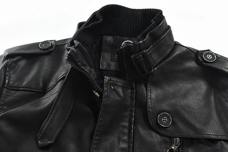 Jaqueta Longa de Couro Masculina Romenzi RZ118 - conforto, couro de alta qualidade, design exclusivo e resistência para dias frios.