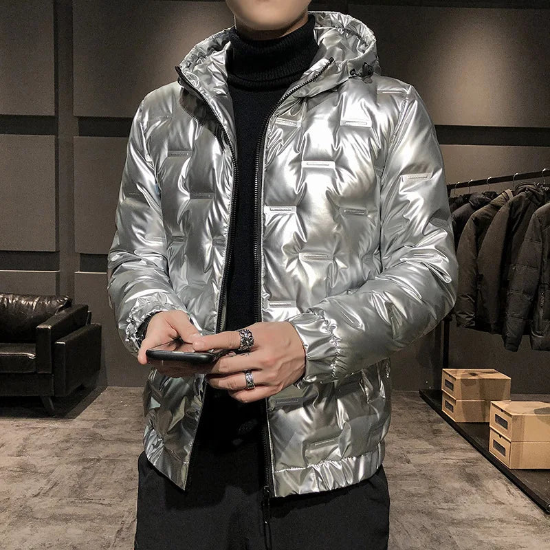 Jaqueta Masculina Bolha Acolchoada Romenzi RZ142 com isolamento térmico, resistente à água e vento, design moderno, ideal para proteção e estilo no inverno.