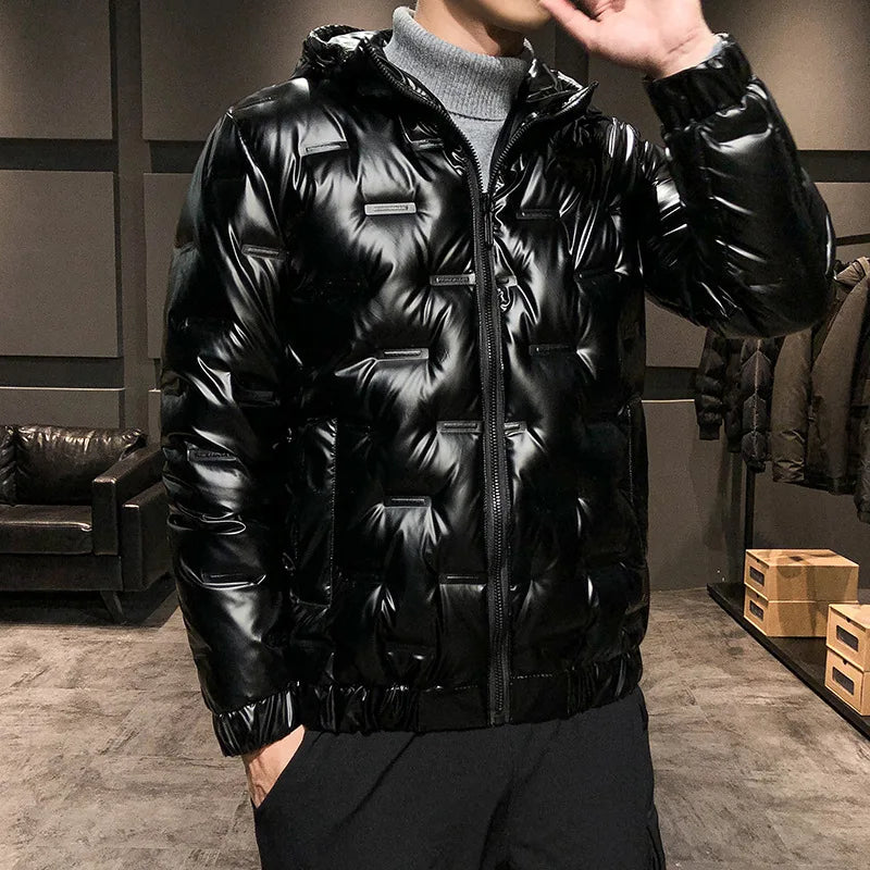 Jaqueta Masculina Bolha Acolchoada Romenzi RZ142 com isolamento térmico, resistente à água e vento, design moderno, ideal para proteção e estilo no inverno.
