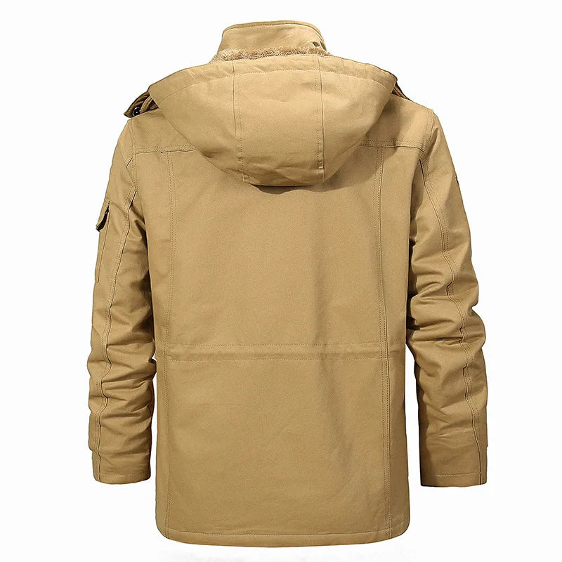 Jaqueta Masculina Cargo Stiff Romenzi RZ212 com forro acolchoado, design resistente e zíper durável. Elegância e funcionalidade para dias frios.